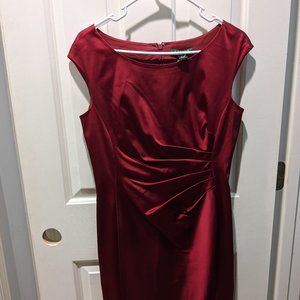 Lauren by Ralph Lauren knee-length red cocktail dress